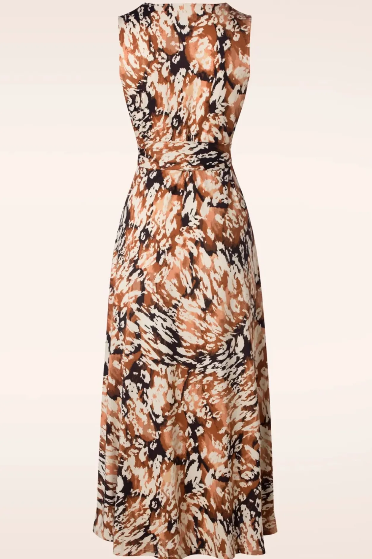 K-Design Lyla Luipaard Maxi Jurk In Bruin>Vrouwen Plus Size Jurken