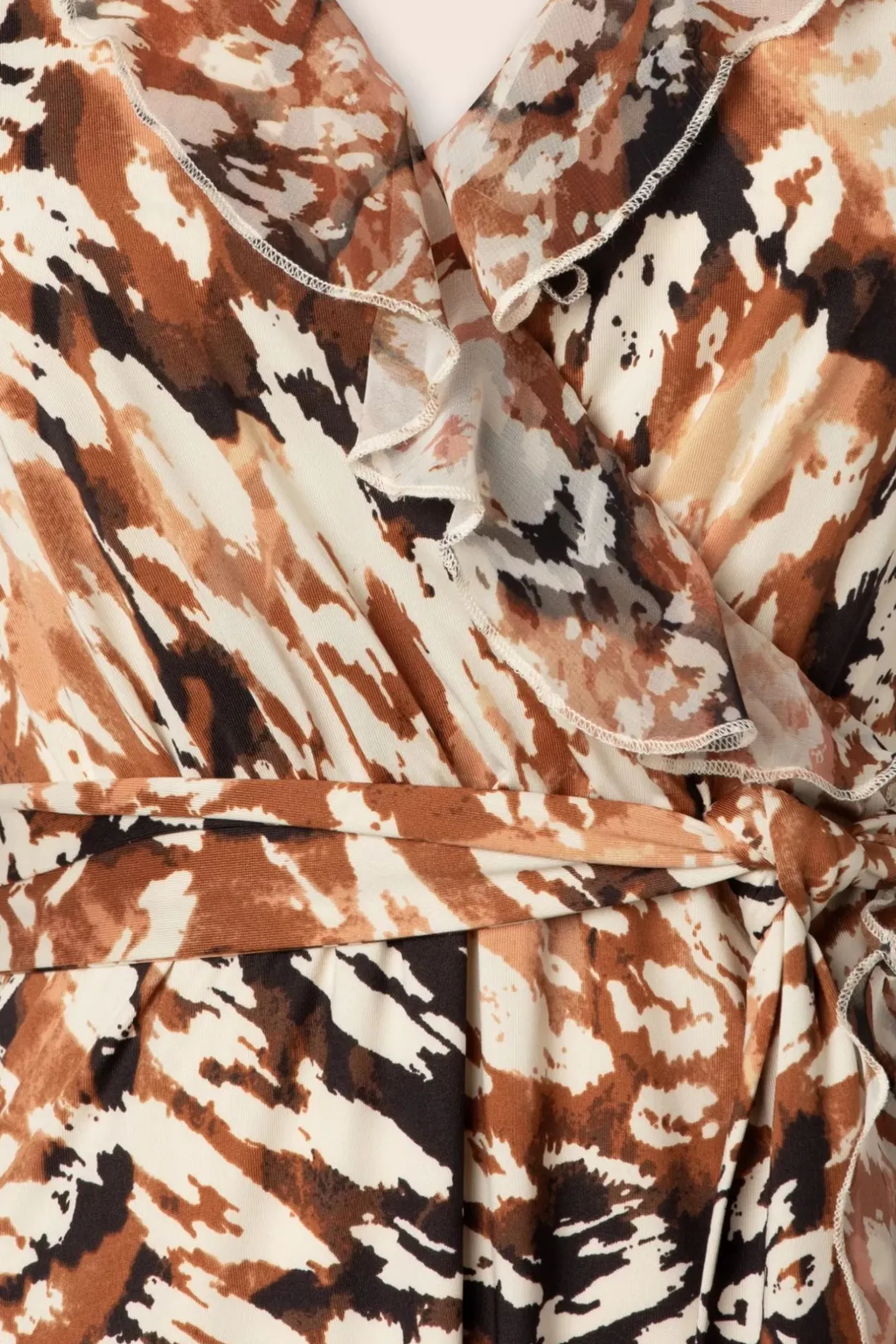 K-Design Lyla Luipaard Maxi Jurk In Bruin>Vrouwen Plus Size Jurken