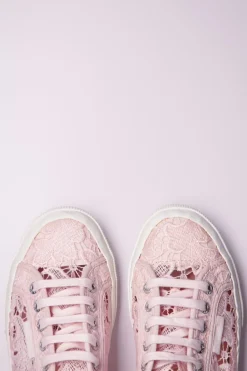 Superga Macrame Sneakers In Roze>Vrouwen Sneakers