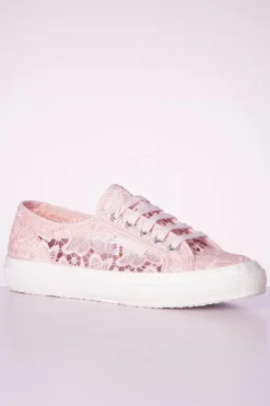 Superga Macrame Sneakers In Roze><noscript><img width=
