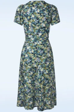 Very Cherry Magnolia My Fair Lady Jurk In Blauw><noscript><img width=