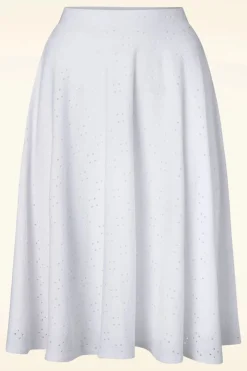 Vintage Chic for Topvintage Mandy Swing Rok In Wit>Vrouwen Rokken