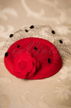 Banned Retro Marilyn Fascinator In Rood>Vrouwen Haaraccessoires