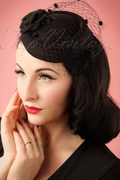 Banned Retro Marilyn Fascinator In Zwart>Vrouwen Haaraccessoires