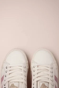 Gola Mark Cox Tennis Sneakers In Gebroken Wit En Lichtroze>Vrouwen Sneakers