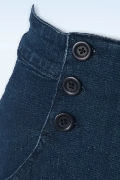 Queen Kerosin Marlyn Shorts In Donkerblauw><noscript><img width=