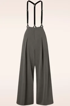 Vixen Martha Krijtstreepbroek Met Bretels In Grijs>Vrouwen Broeken