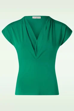 Mademoiselle Yu00e9Yu00e9 Marvelous Charming Top In Ultramarine Groen>Vrouwen T-Shirts