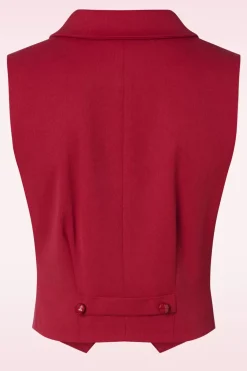 Collectif Clothing Milla Gilet In Rood>Vrouwen Jassen