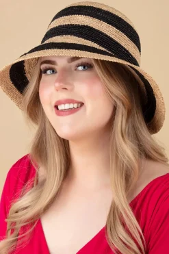 Brontu00e9 Mindy Travel Hoed In Beige En Zwart>Vrouwen Hoeden & Fascinators