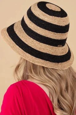 Brontu00e9 Mindy Travel Hoed In Beige En Zwart>Vrouwen Hoeden & Fascinators