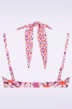 TC Beach Multiway Summer Flowers Bikinitop In Paars><noscript><img width=