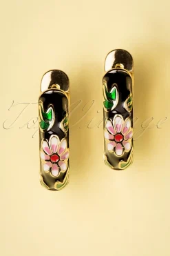 Day&Eve by Go Dutch Label My Flower Oorbellen In Zwart><noscript><img width=