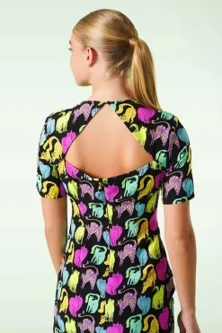 Minueto Neko Kitty Jurk In Zwart>Vrouwen Plus Size Jurken