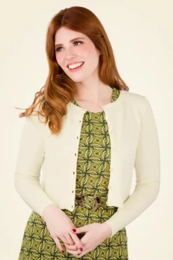 Mak Sweater Nyla Cropped Vest In Ivoor>Vrouwen Vestjes