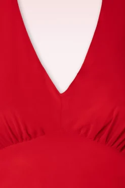 Timeless Olive Halter Jurk In Rood><noscript><img width=