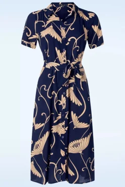 King Louie Olive Pixy Jurk In Avondblauw>Vrouwen Plus Size Jurken