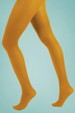 Pamela Mann Ondoorzichtige Panty In Mosterd>Vrouwen Panty's