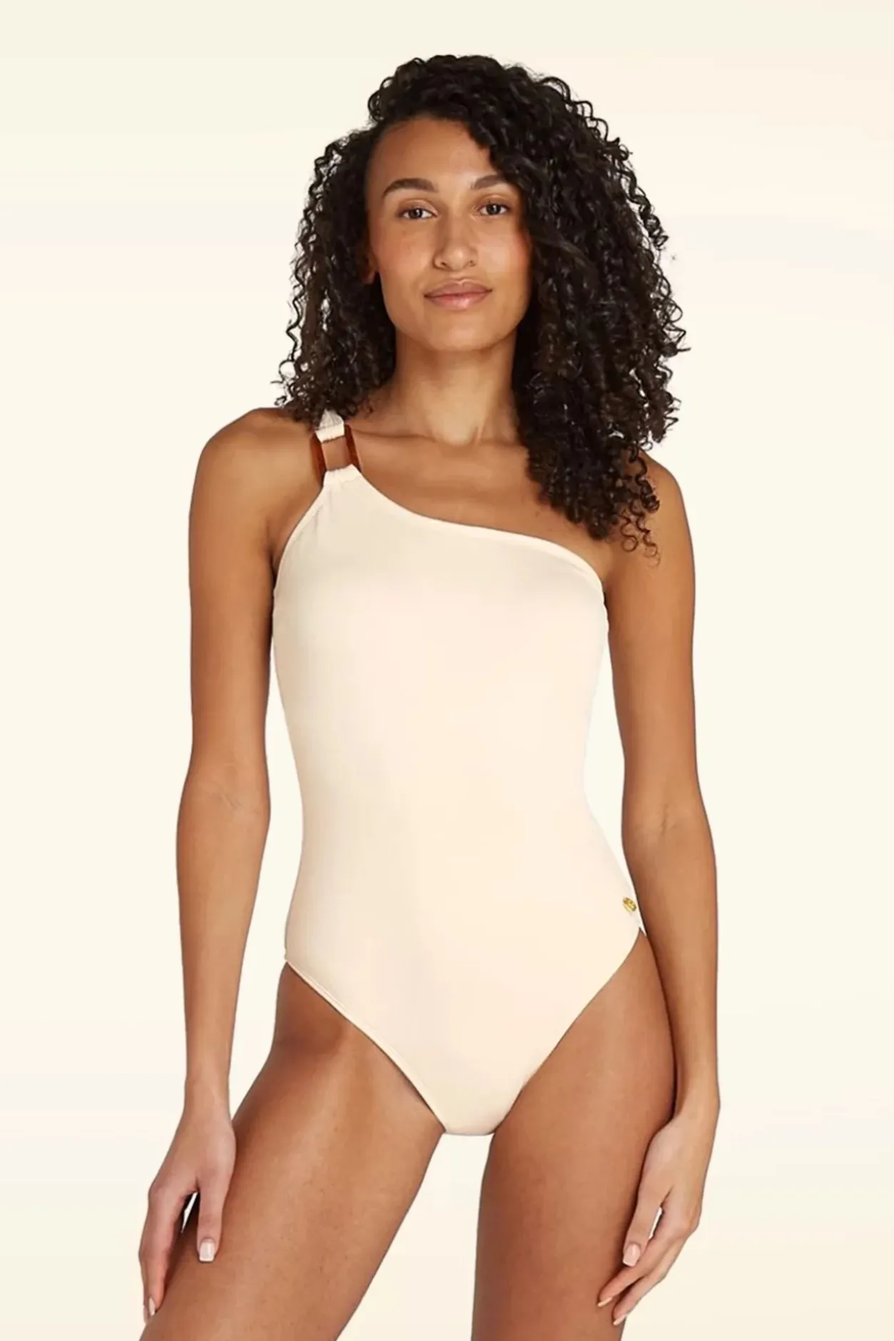 TC Beach One Shoulder Badpak In Ecru>Vrouwen Badpakken