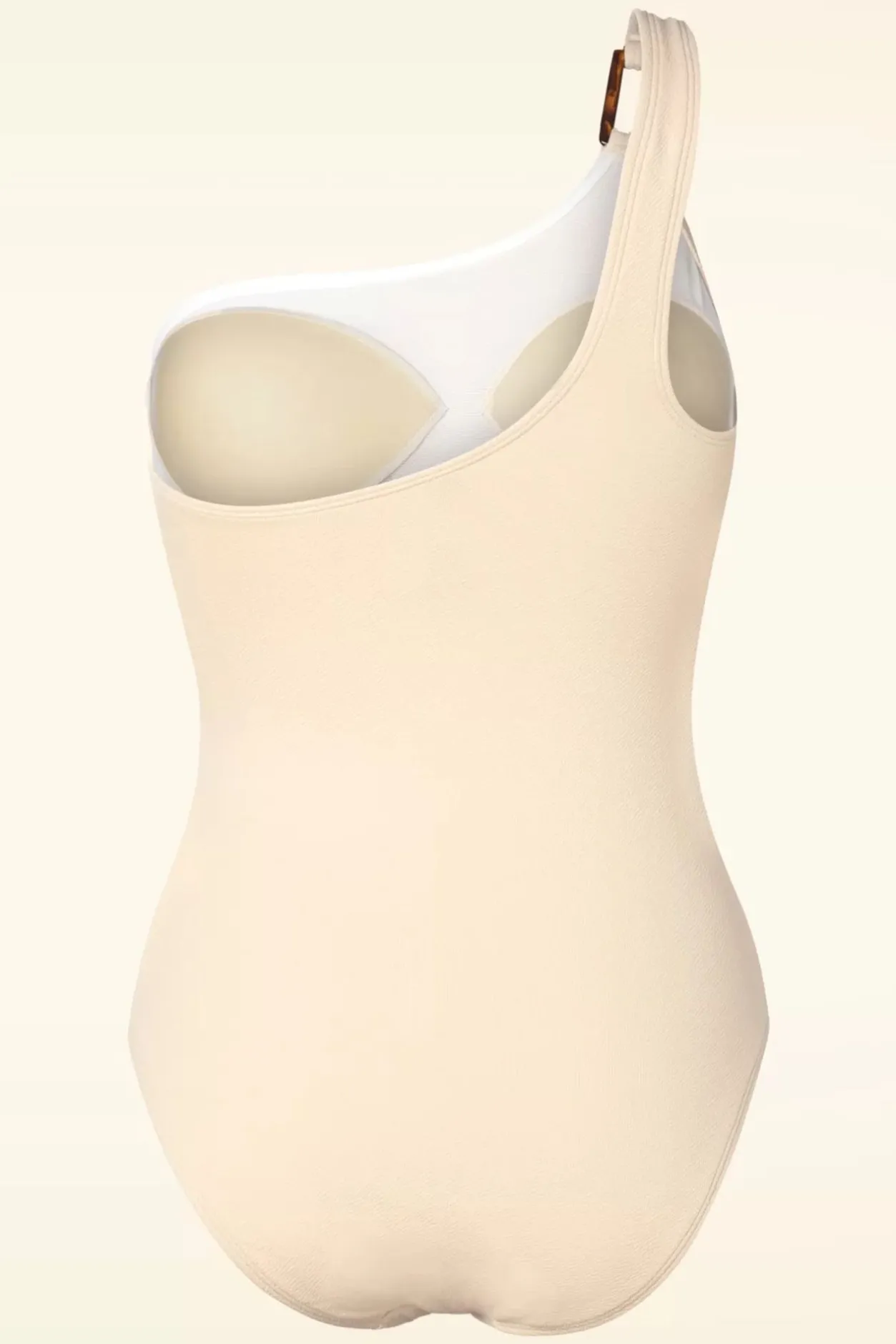 TC Beach One Shoulder Badpak In Ecru>Vrouwen Badpakken