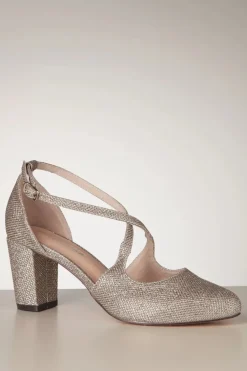 Chelsea Crew Oren Glitter Pumps In Champagnegoud><noscript><img width=