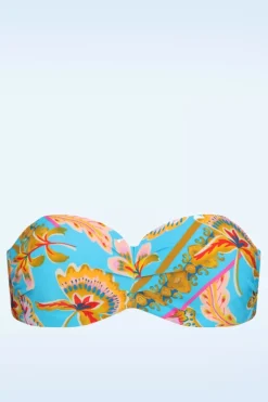 Cyell Orient Padded Bikini Top In Blauw><noscript><img width=