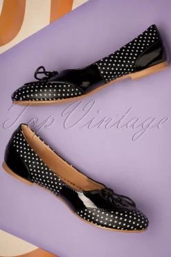 Banned Retro Oxford Isabella Ballerina's In Zwart>Vrouwen Ballerina's