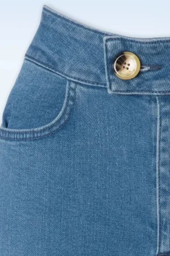 Mademoiselle Yu00e9Yu00e9 Perfect Playlist Broek In Middel Blauw><noscript><img width=