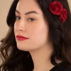 ZaZoo Pin-Up Rode Rozen Haarclips>Vrouwen Haaraccessoires