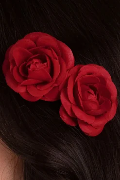 ZaZoo Pin-Up Rode Rozen Haarclips>Vrouwen Haaraccessoires