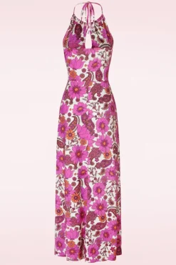 Vintage Chic for Topvintage Polly Maxi Jurk In Wit En Roze><noscript><img width=