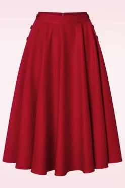 Banned Retro Polly May Swingrok In Rood>Vrouwen Rokken
