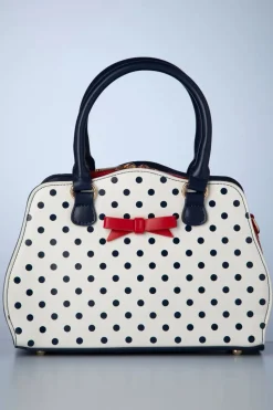 Banned Retro Poppy Polka Handtas In Wit>Vrouwen Tassen