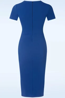 Vintage Chic for Topvintage Rachel Pencil Jurk In Koningsblauw><noscript><img width=