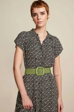 King Louie Raffia Riem In Matcha Groen>Vrouwen Riemen