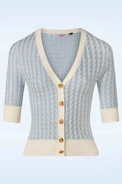 Banned Retro Regatta Race Gestreept Gebreid Vest In Blauw>Vrouwen Vestjes