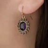 Lovely Regency Oval Stone Oorbellen In Paars>Vrouwen Sieraden