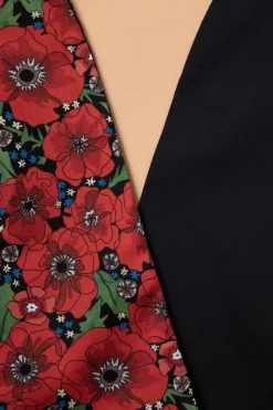 Be Bop a Hairbands Retro Poppies Haarsjaal In Zwart En Rood>Vrouwen Haaraccessoires