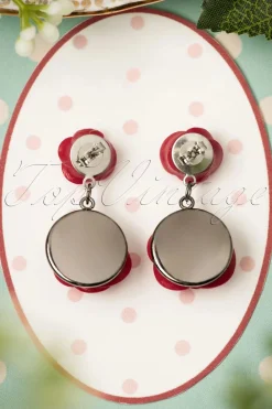 Sweet Cherry Romantische Rode Rozen Oorbellen><noscript><img width=