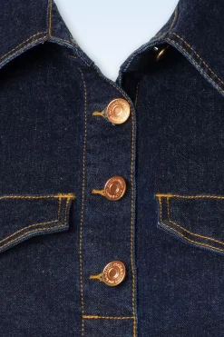 Rock-a-Booty Sadie Pencil Jurk In Classic Denim><noscript><img width=