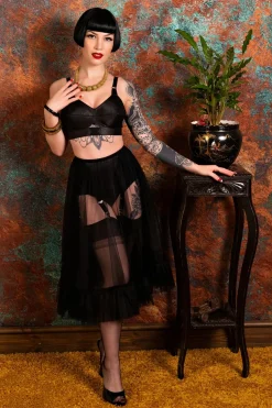 What Katie Did Sandra Frilly Petticoat In Zwart>Vrouwen Petticoats