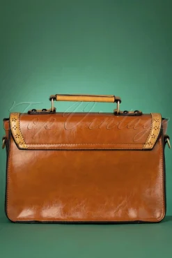 Banned Retro Scandal Office Handtas In Camel En Cognac><noscript><img width=