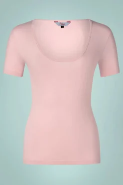 Banned Retro Scoop Swim Top In Roze>Vrouwen T-Shirts