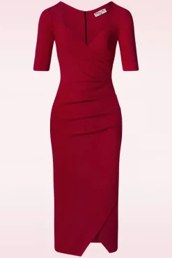 Vintage Chic for Topvintage Selene Koker Jurk In Dieprood>Vrouwen Plus Size Jurken