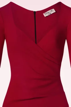 Vintage Chic for Topvintage Selene Koker Jurk In Dieprood>Vrouwen Plus Size Jurken