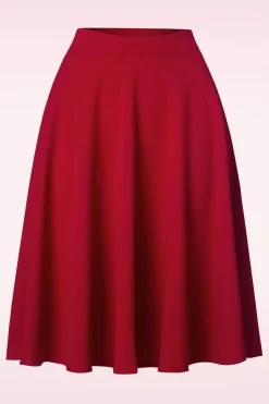 Vintage Chic for Topvintage Sheila Swingrok In Lippenstiftrood>Vrouwen Rokken
