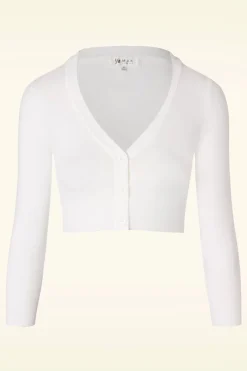 Mak Sweater Shela Cropped Vest In Wit>Vrouwen Vestjes