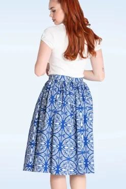Bunny Sicily Swing Rok In Blauw En Wit><noscript><img width=
