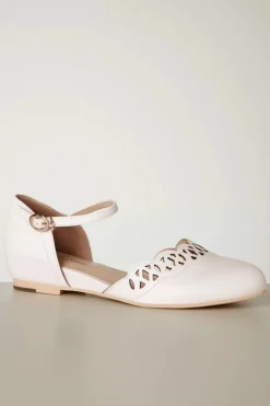 Charlie Stone Siena Ballerina Flats In Chiffon Wit><noscript><img width=