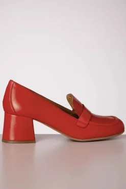 Miz Mooz Soren Loafer Style Pumps In Scarlet Rood>Vrouwen Pumps